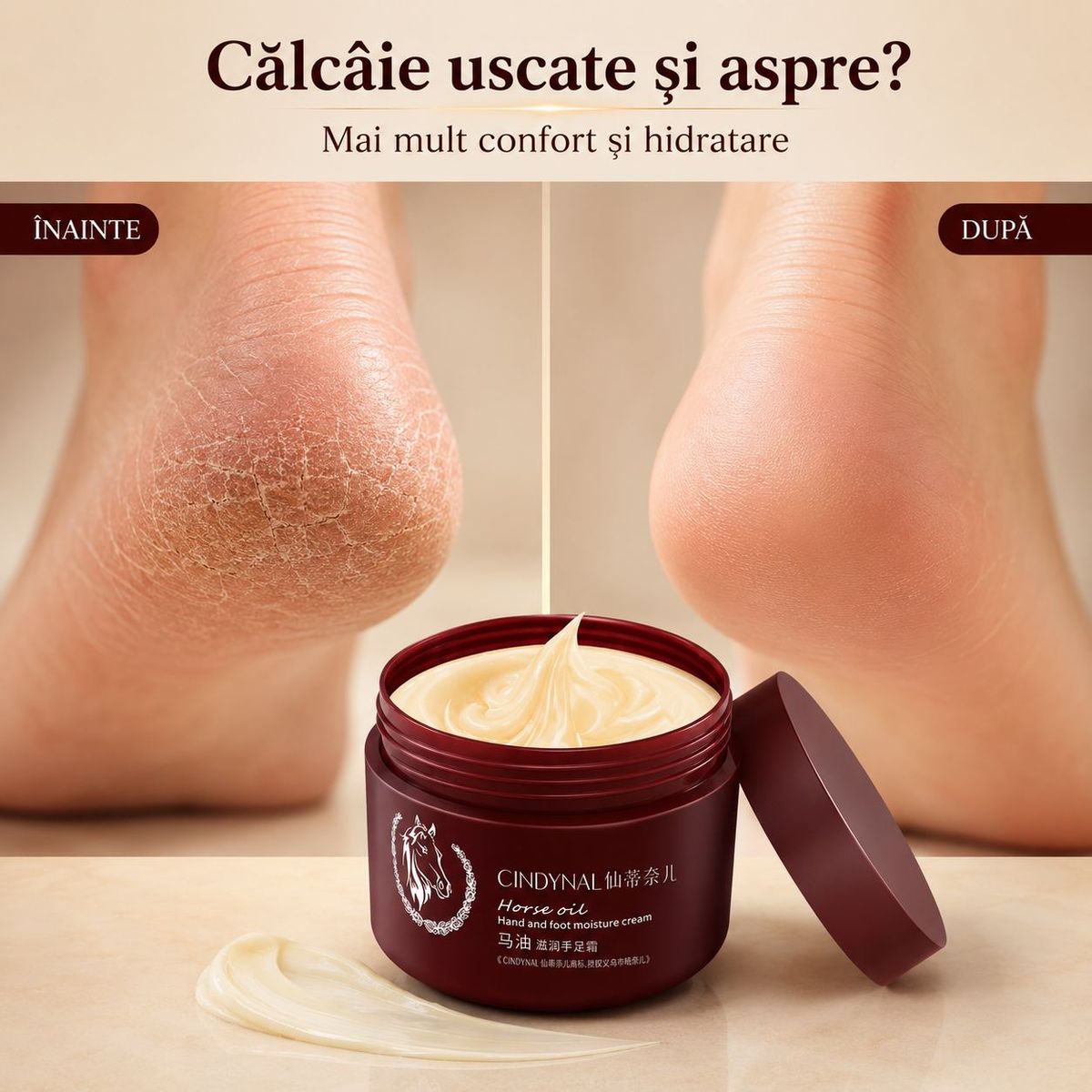 AJUTĂ LA ÎNGRIJIREA CĂLCÂIELOR CRĂPATE