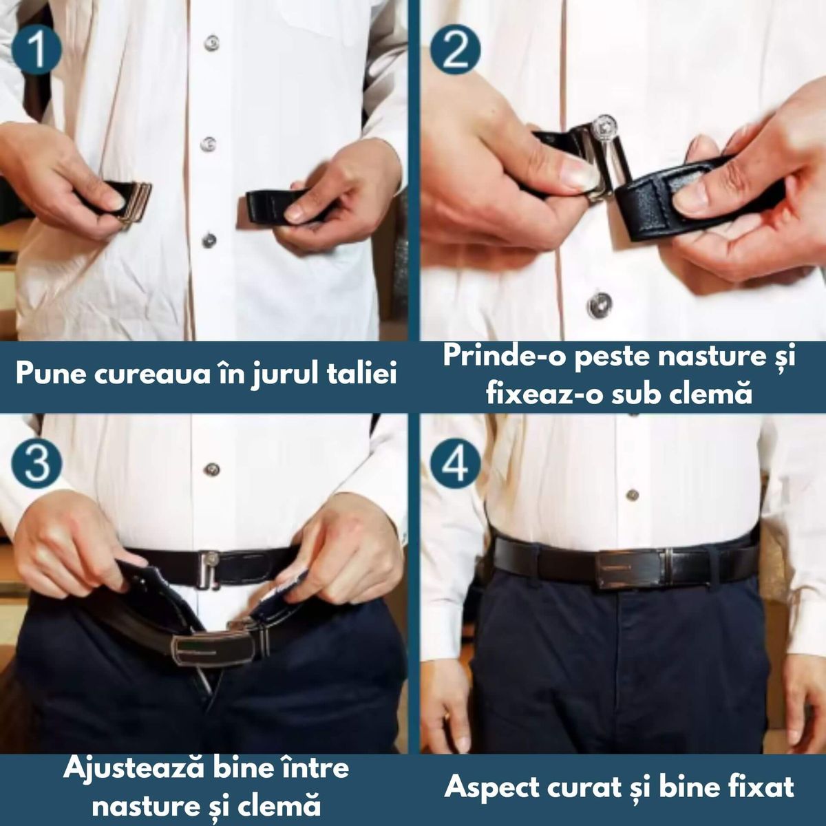 Curea Unisex pentru Fixarea Camasii cu Efect Anti-Sifonare 5
