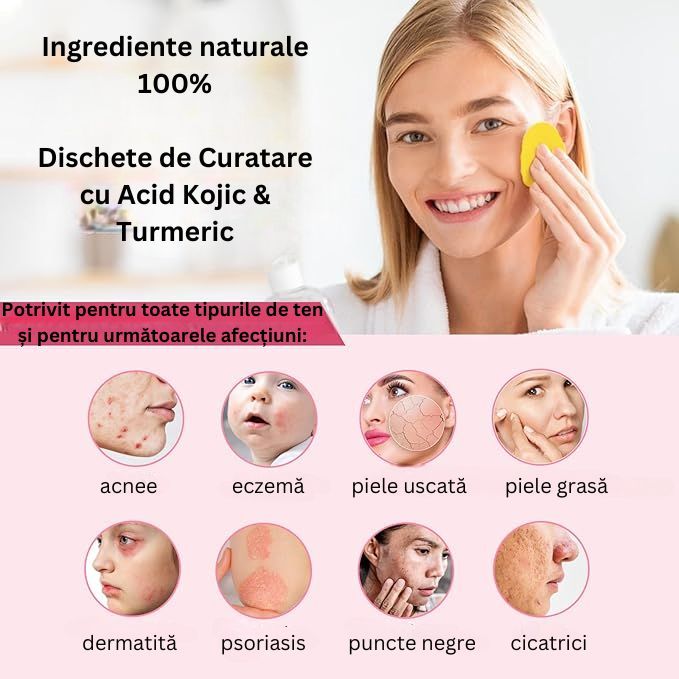 Ajută la îmbunătățirea aspectului pielii cu probleme