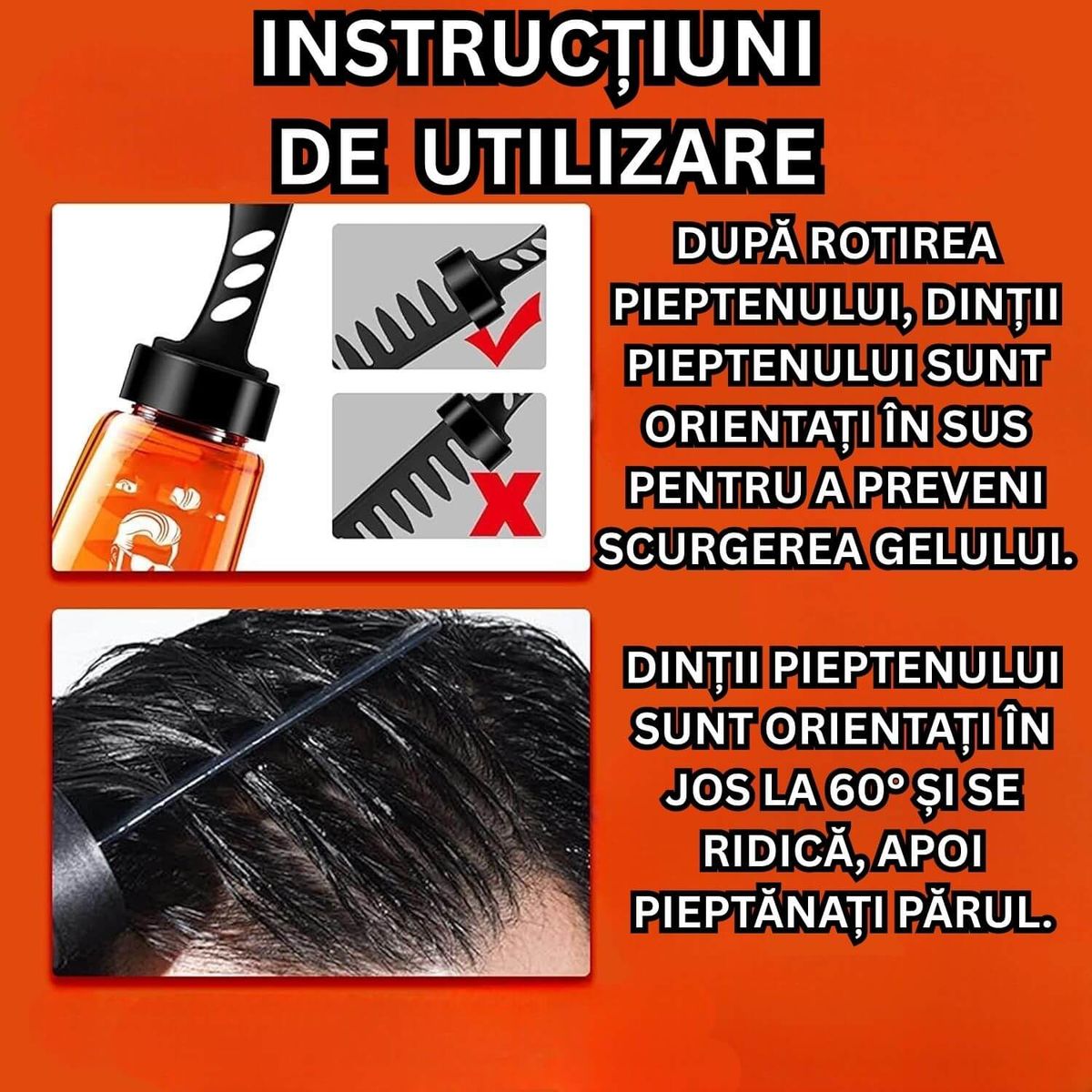 Gel de Aranjare Frizura cu Pieptene 5