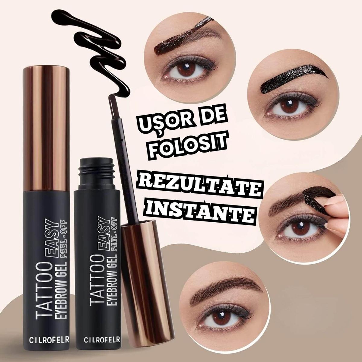 Gel Tatuaj pentru Sprancene Peel-Off 2