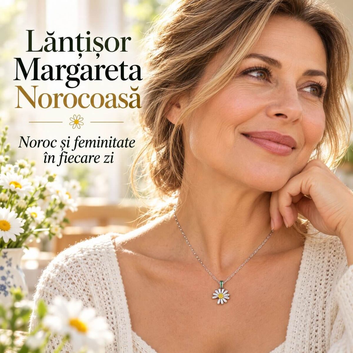 Lantisor Margareta Norocoasa - Poartă zilnic un simbol al norocului