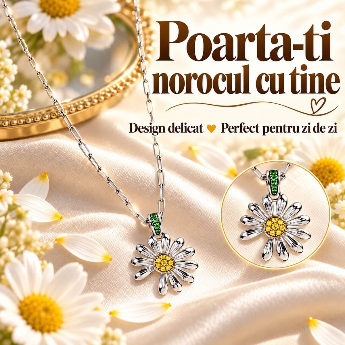 Lantisor Margareta Norocoasa - Cadou cu un mesaj frumos