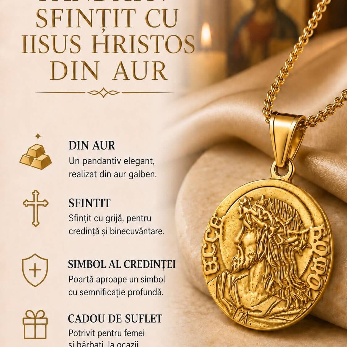 Pandativ Sfintit cu Iisus Hristos din Aur 3