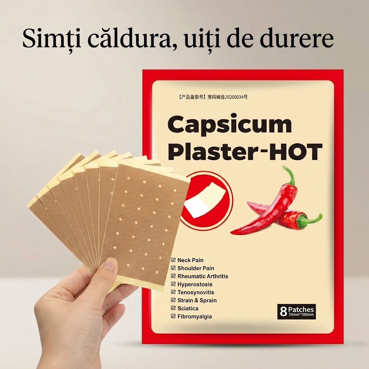 Plasturi cu Ardei Iute pentru Dureri Musculare si Articulare 2
