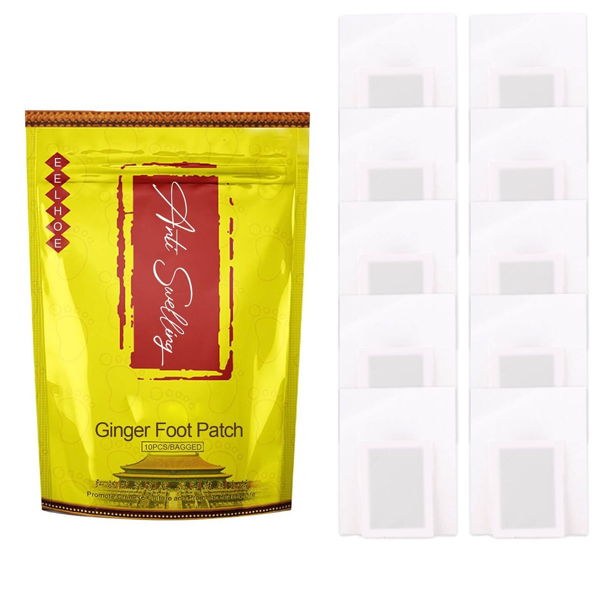 Set 10 Plasturi Detoxifianti pentru Picioare cu Ghimbir 2