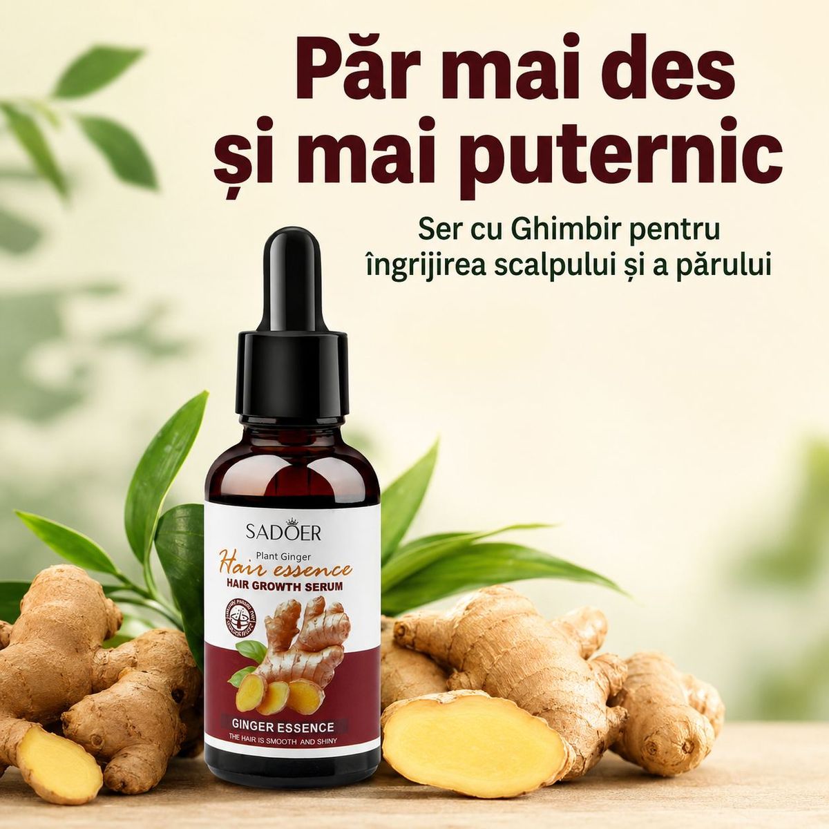 Ser cu Ghimbir pentru Par mai Des si Puternic 2