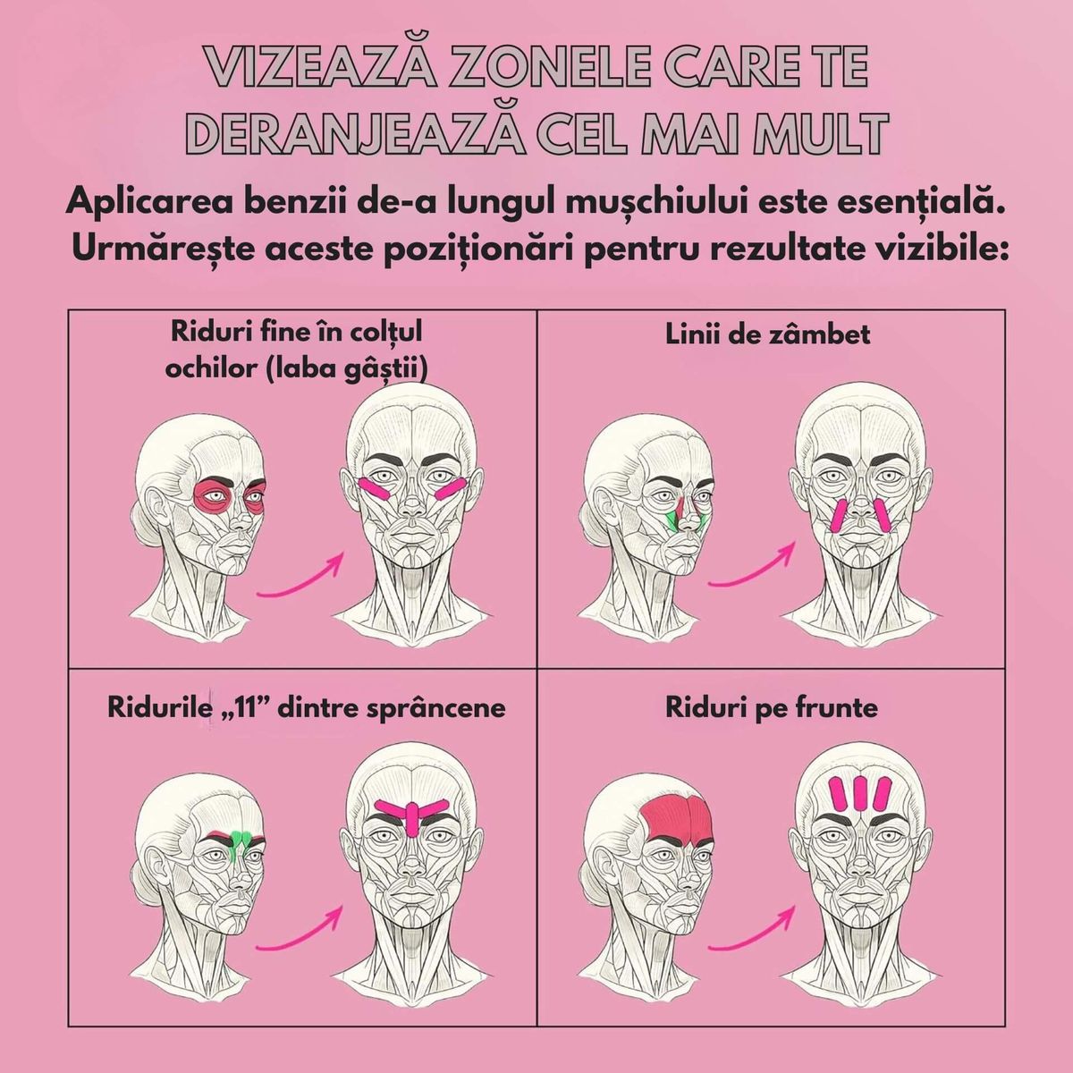 Set 100 Benzi Faciale Anti-Rid pentru Noapte 3