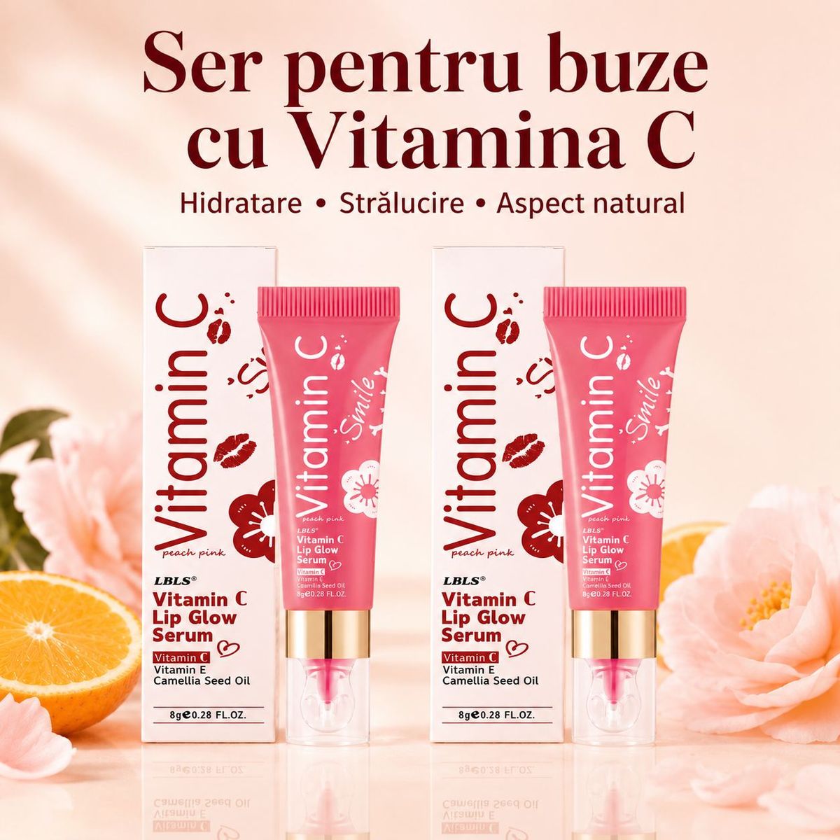 Set 2 Seruri pentru Buze cu Vitamina C pentru Hidratare si Stralucire Naturala 2