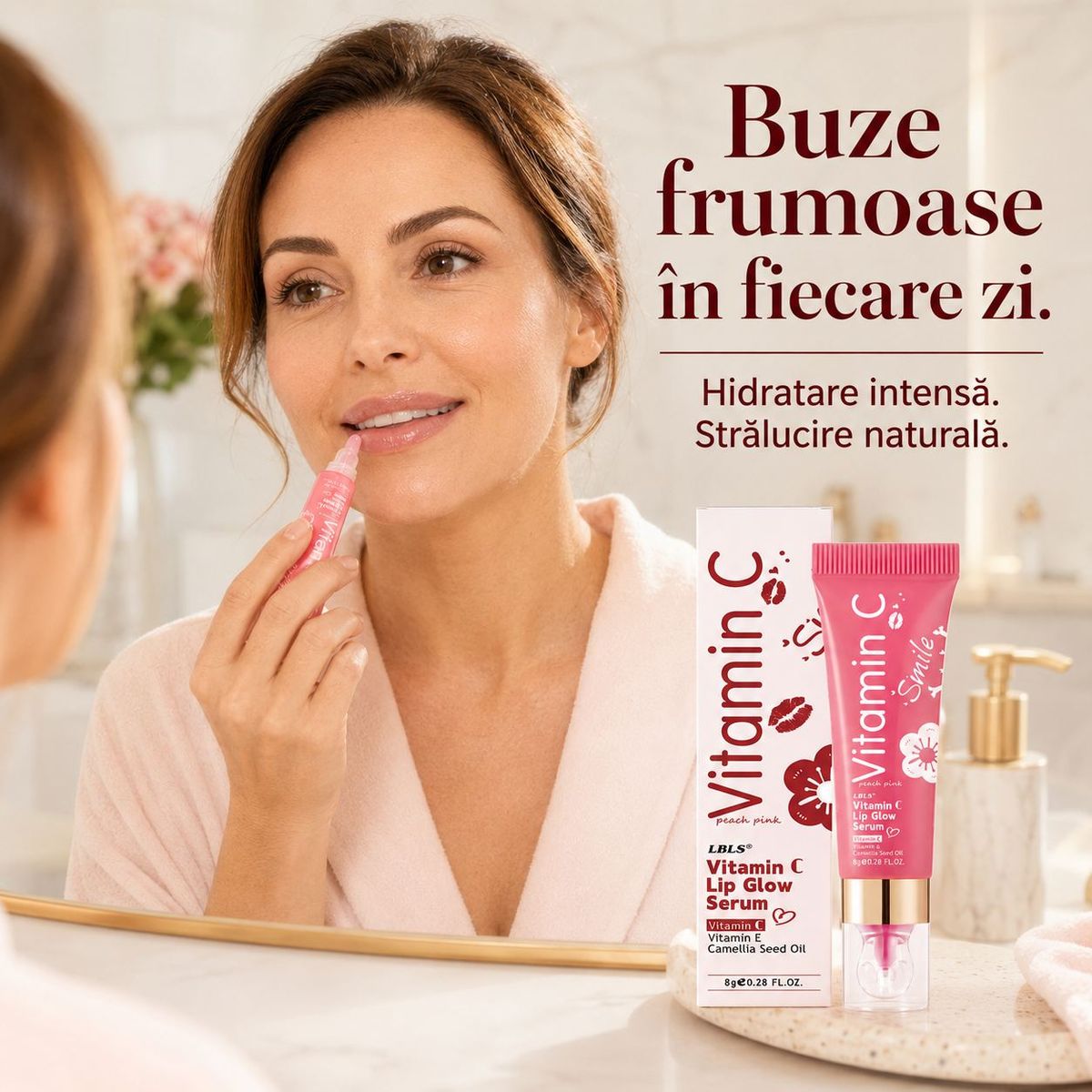Set 2 Seruri pentru Buze cu Vitamina C pentru Hidratare si Stralucire Naturala 3
