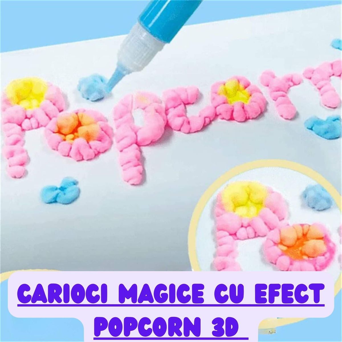 Set Carioci Magice cu Efect Popcorn 3D 3