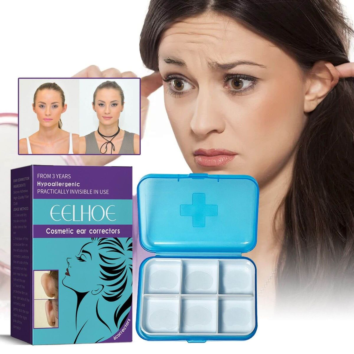Set 6 Plasturi pentru Corectarea Urechilor 2