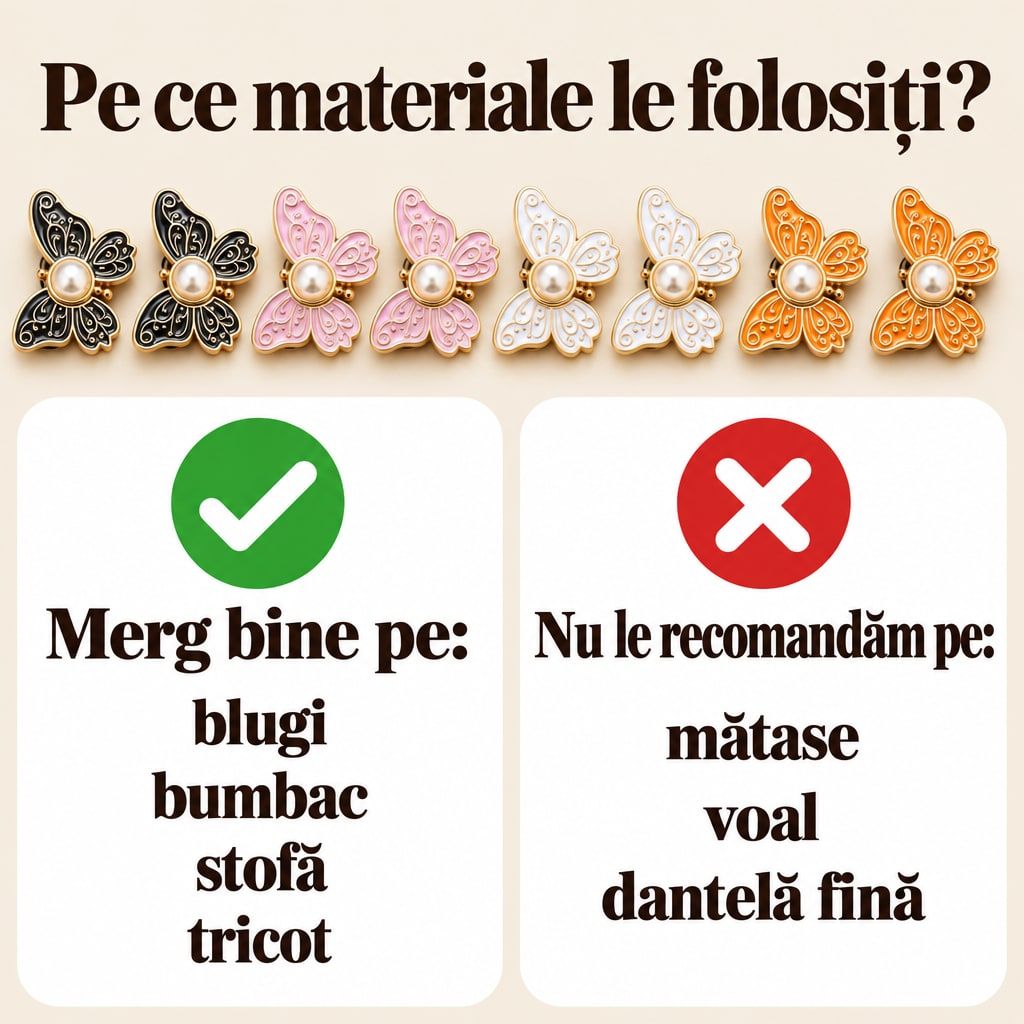 Set 8 Cleme Fluture pentru Ajustarea Taliei Hainelor 7