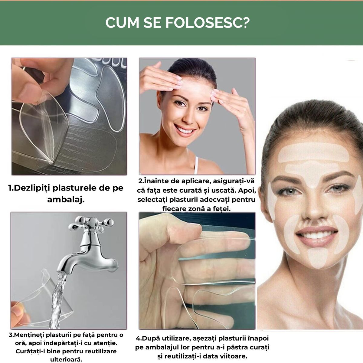 Set 16 Plasturi Anti-rid și Anti-Îmbătrânire 2