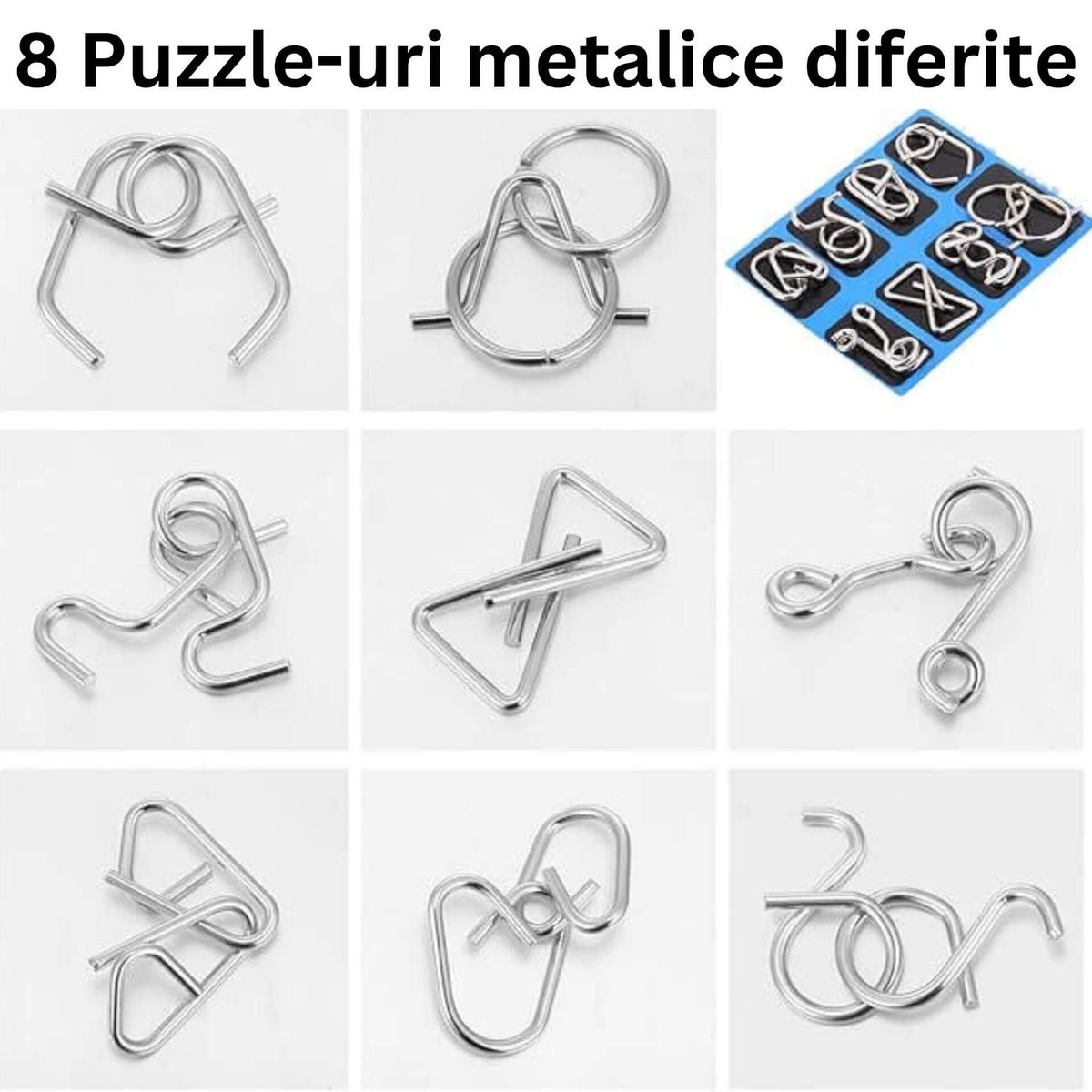 Set Puzzle "Imposibilul" 8 Piese de Metal 2