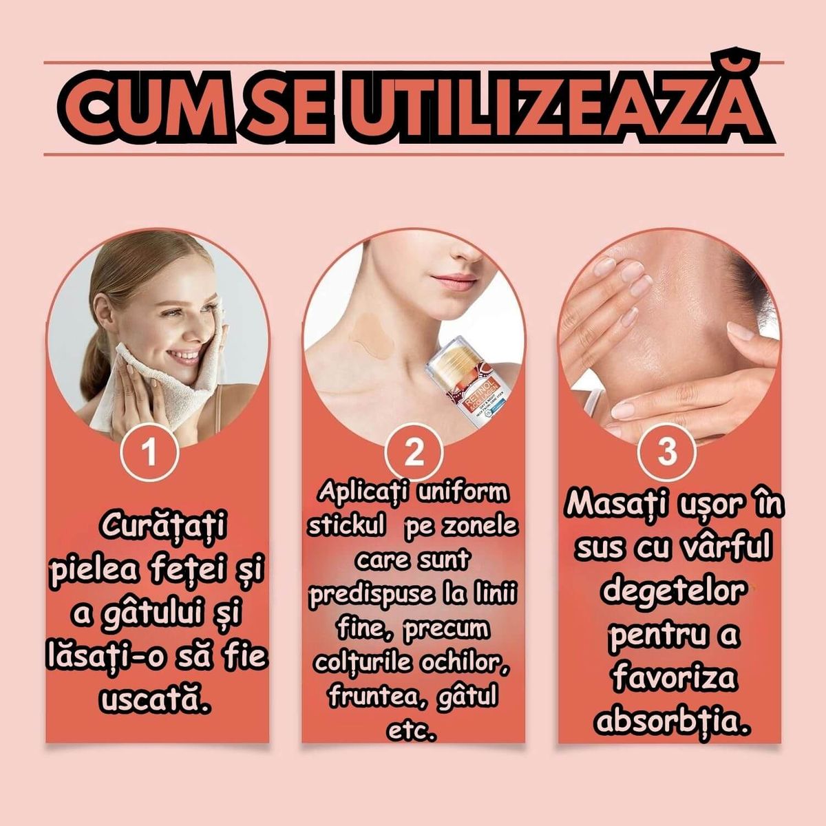 Stick cu Retinol si Colagen pentru Fata si Gat 5