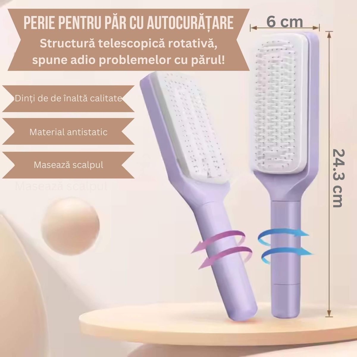 Super Peria de Par 4-in-1 cu Auto-Curatare 2