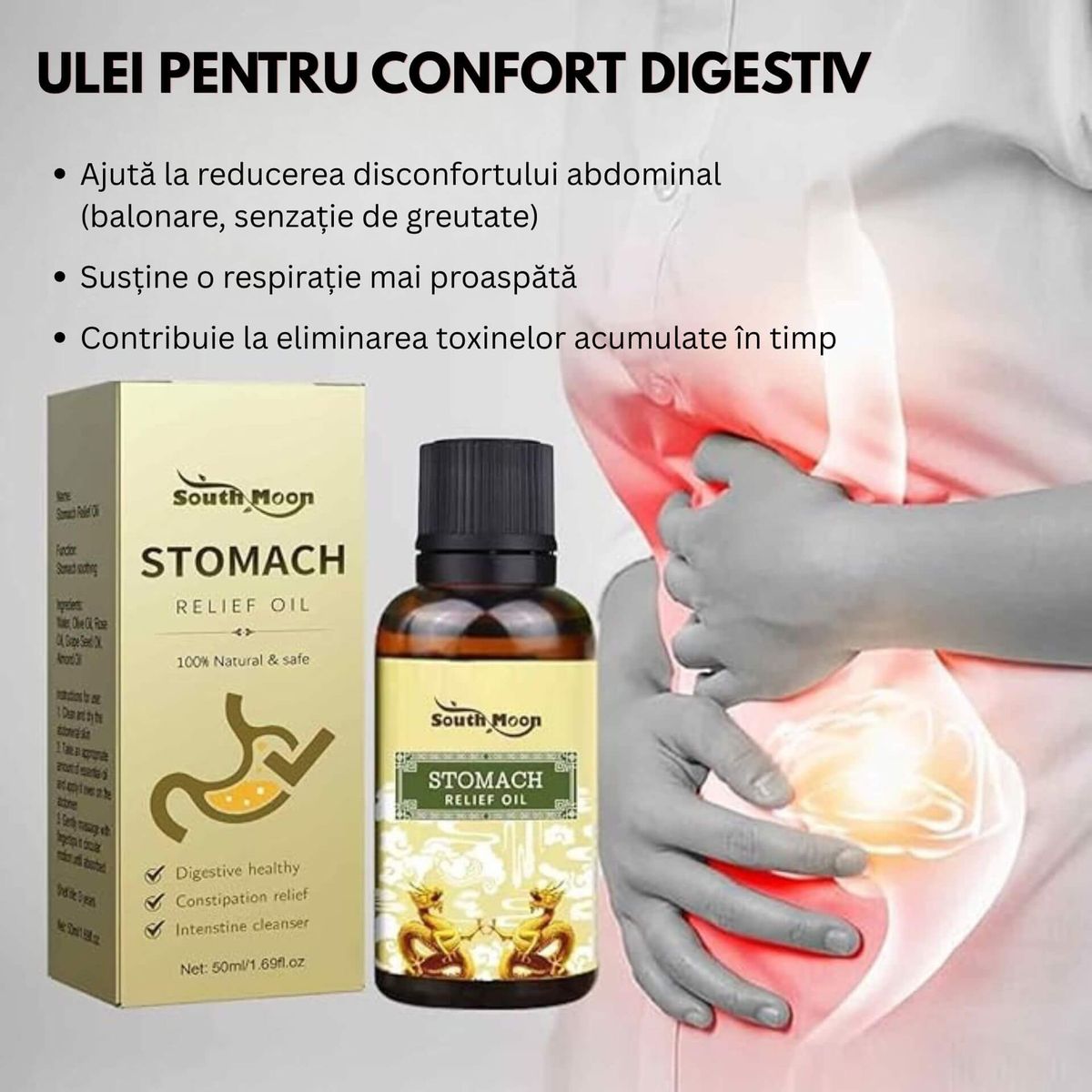 CALMEAZĂ DISCONFORTUL ABDOMINAL
