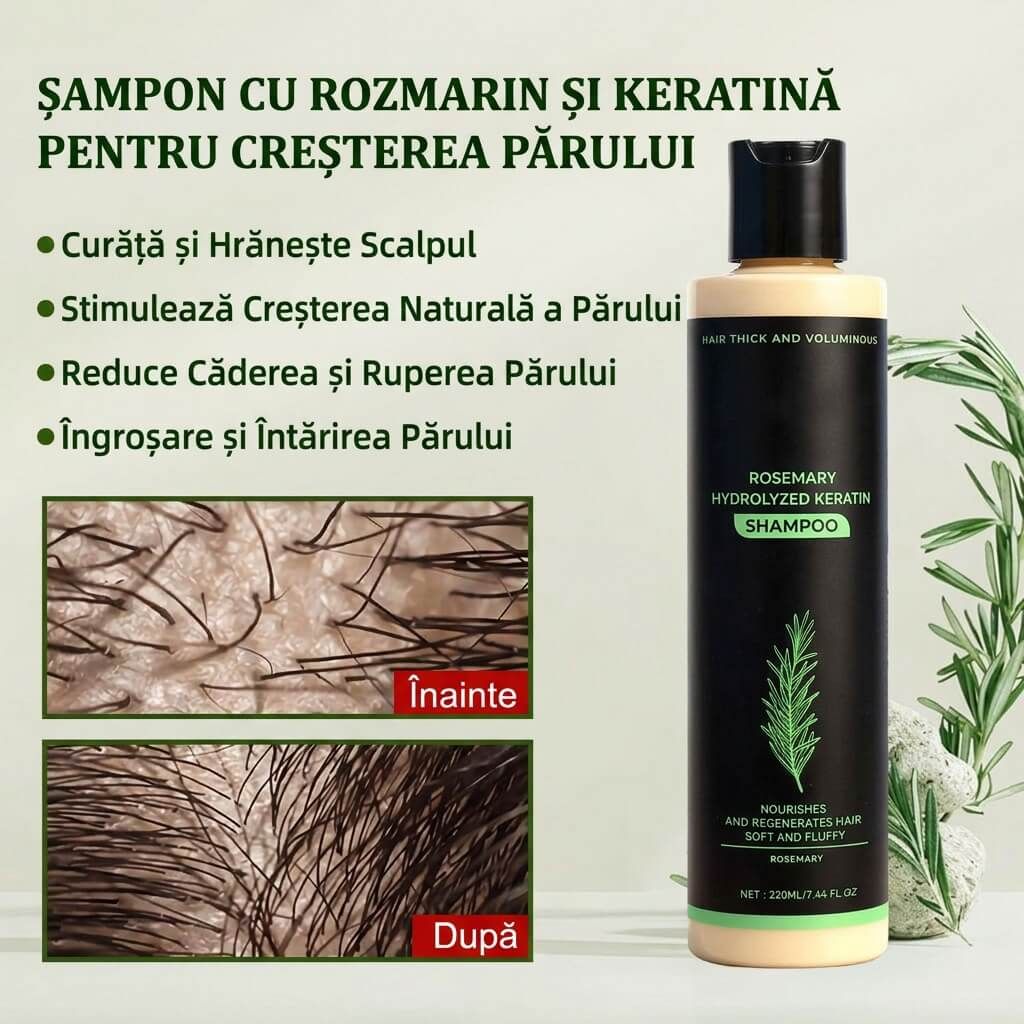 ȘAMPON CU ROZMARIN ȘI KERATINĂ PENTRU CREȘTEREA PĂRULUI 5