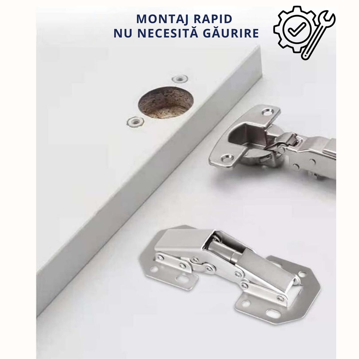 Instalare rapidă, fără necesitatea găuririi