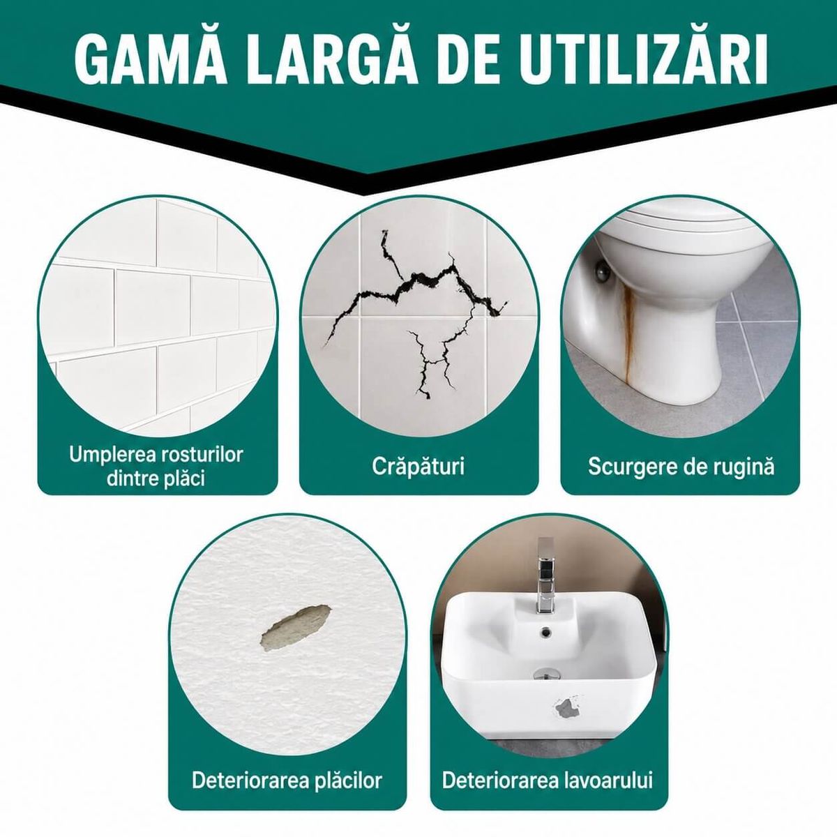 REPARĂ FISURI ȘI CIOBITURI VIZIBILE
